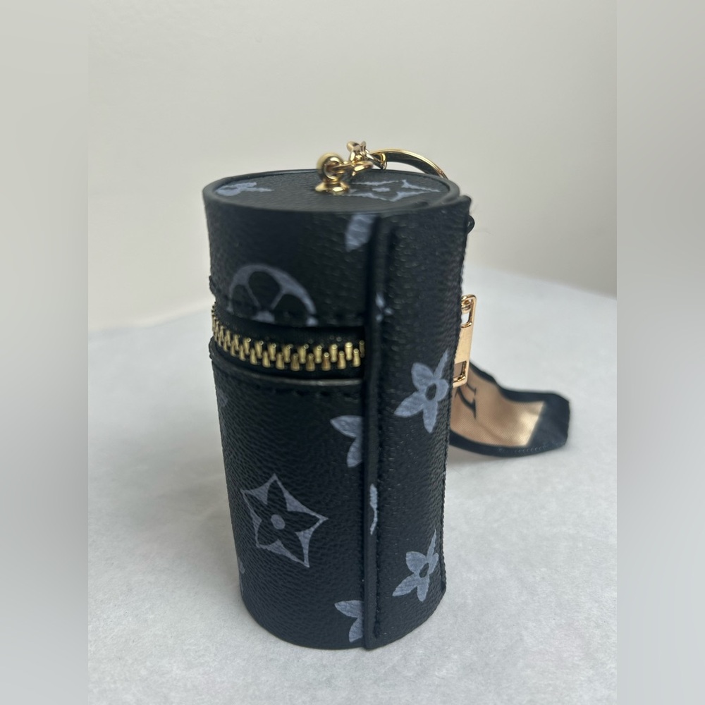 Elegant Designer Print Cylinder Pouch with Scarf - Picture 13 of 15